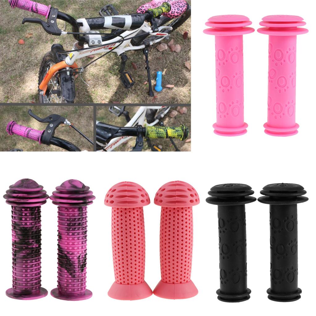 1 Pair Handlebar Grips Children Bike Tricycle Scooter Anti Slip Rubber Hand Grips Comfortable & Durable