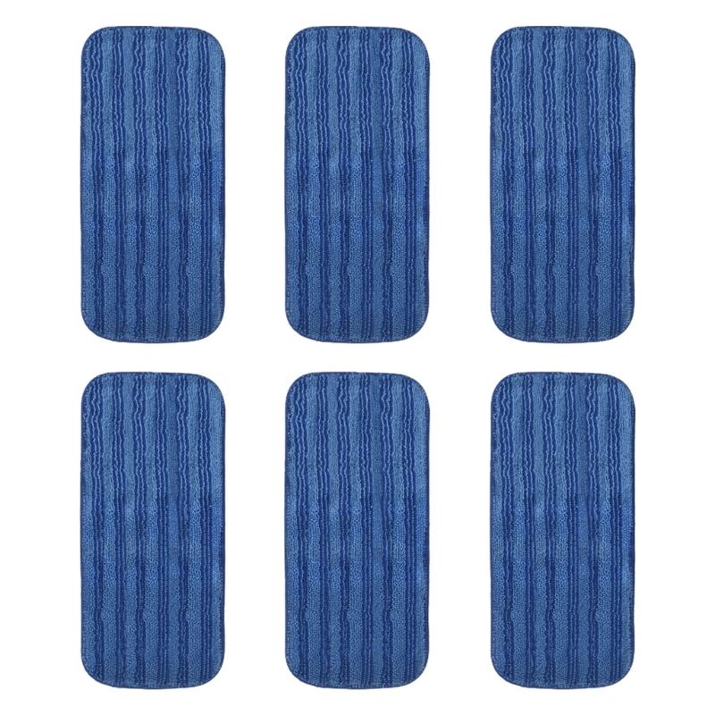 6Pieces Reusable Wet Jet Pads for SwifferWet Jet Mop Microfiber Mop Refill for Wet Mopping Cloths Washable Mop Pads