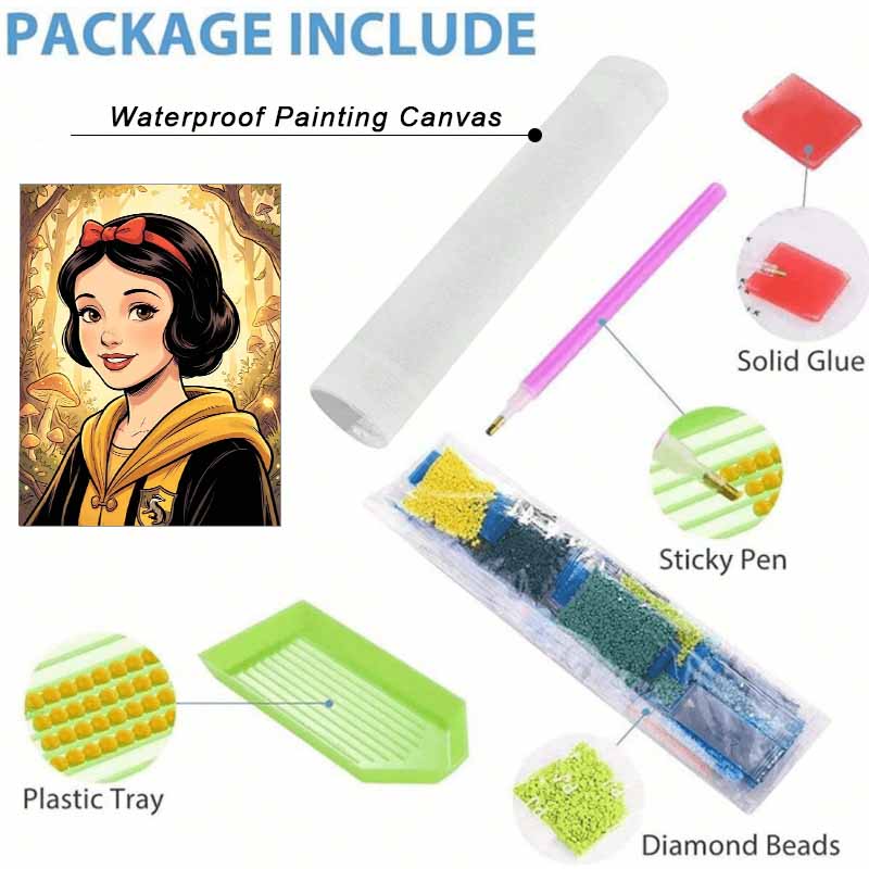 Disney Diamond Art Painting Kit – Whimsical Forest Scenery Craft, Home Wall Decor, Handmade Gift