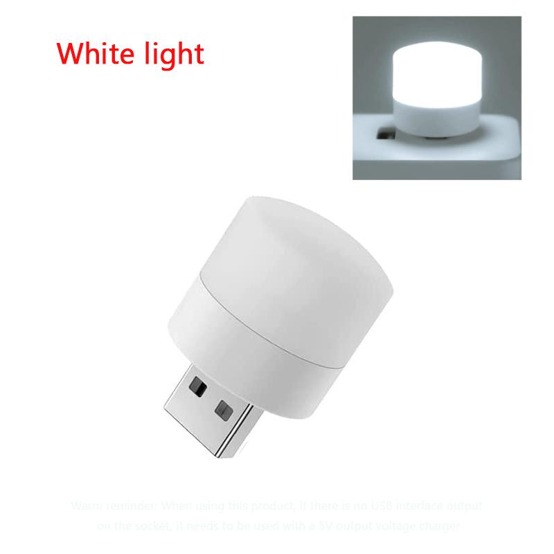USB Plug Lamp Night Light Applicable for Computer Mobile Power USB Small Round Light LED Eye Protection Reading Light