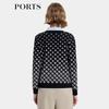 Ports Women's Gradient Logo Jacquard Knit Cardigan