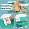 Kids Montessori Toy Wooden Magnetic Fishing Game Fine Motor Skill Counting Catch ABC Alphabet Fish Cognitive Toys Spelling Games
