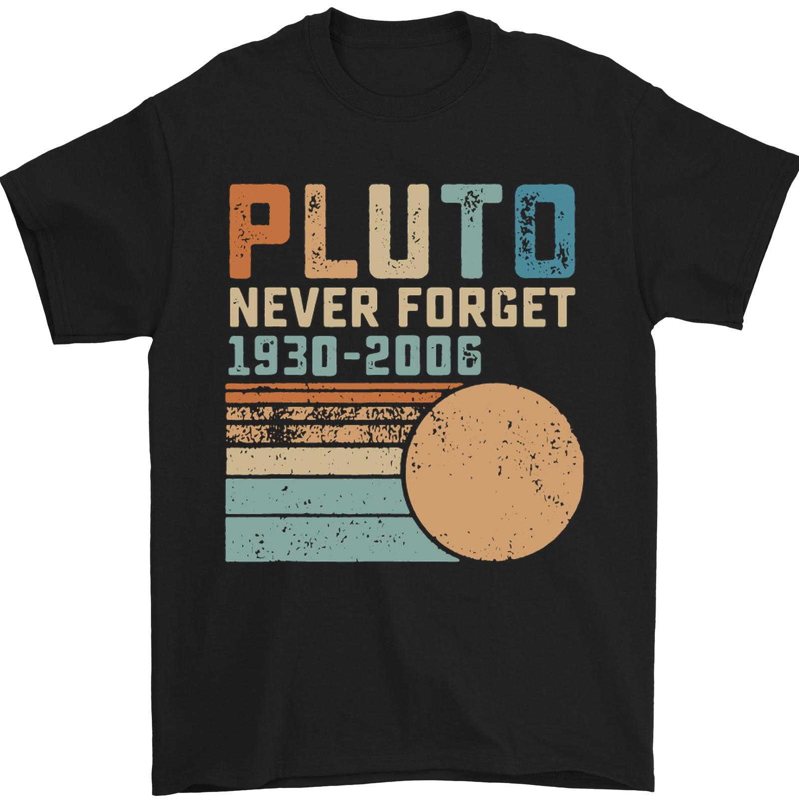 Pluto Never Forget Space Planet Astronomy Mens T-Shirt 100% Cotton S разноцветный