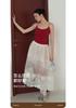 Spring and summer round neck basic design, threaded groove strip, high elasticity, slimming effect, no need to wear bra, camisole, vest