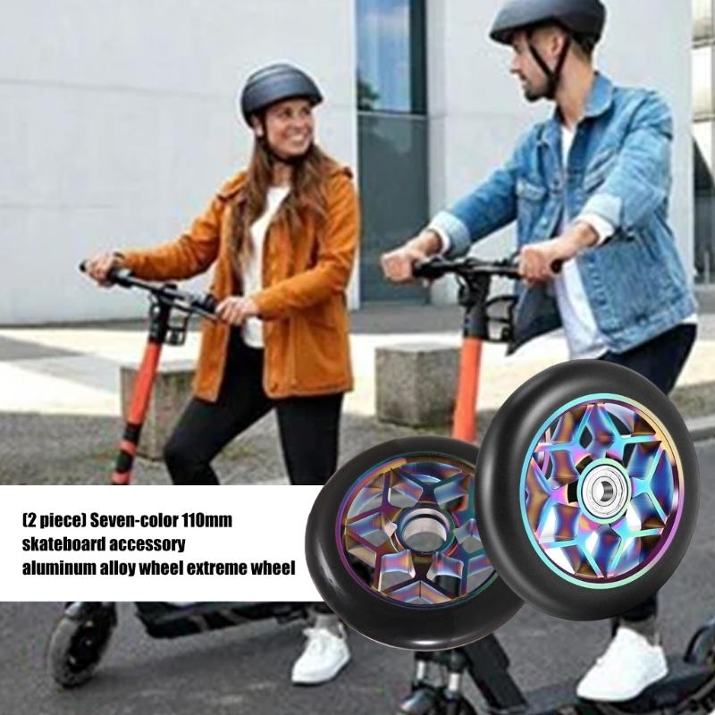 Zestaw 2 kółek do hulajnogi o niskim oporze toczenia Zamienne kółka do hulajnogi dla bezpiecznej jazdy