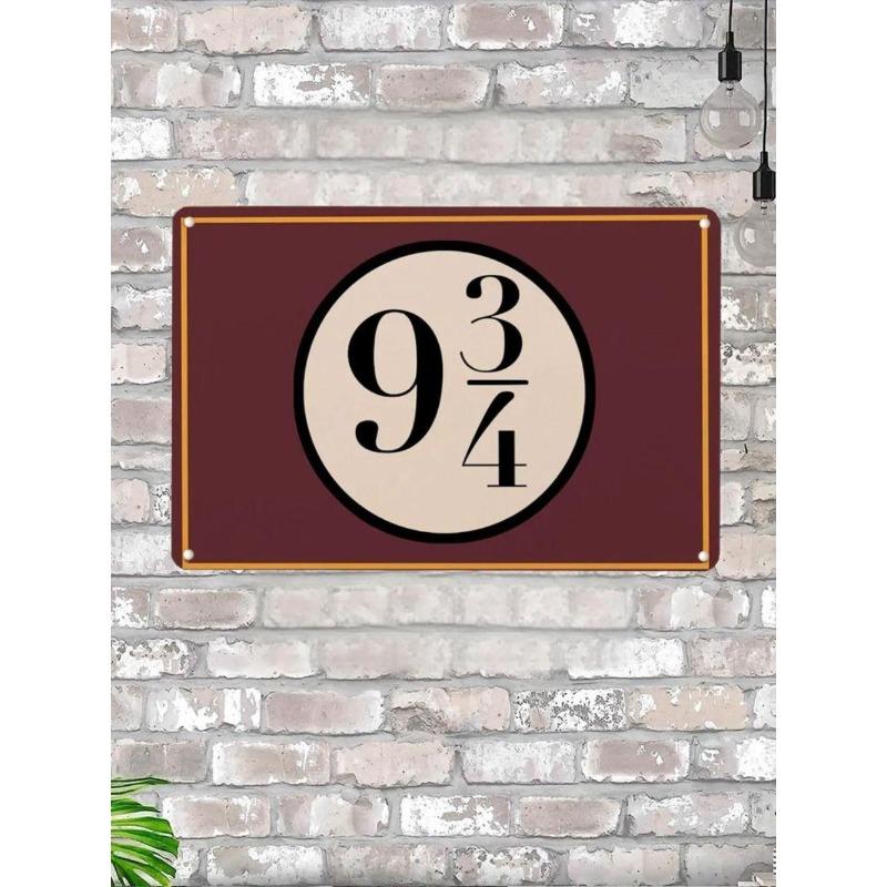 Gleis 9 3/4 Harry Potter Metallschild 20x30cm, Zauberwelt Wanddeko
