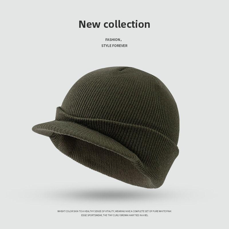 Army Style Cap Military Winter Warm Knitted Hat Thick Beanie Fashion Baseball Caps for Men Women GZW