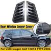 For Volkswagen GOLF 4 MK4 1997-2006 Car Rear Louver Window Side Shutter Cover Trim Sticker Vent Scoop ABS Carbon Fiber Black ABS