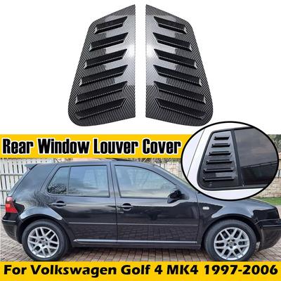 Pro Volkswagen GOLF 4 MK4 1997-2006 Auto Zadní Žaluzie Okno Boční Kryt Žaluzií Obložení Samolepka Větrací Otvor Lopatka ABS Černé ABS Karbonové Vlákno