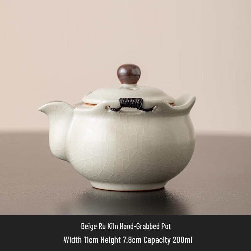 Chaxun Blue-and-White Ru Kiln Teapot