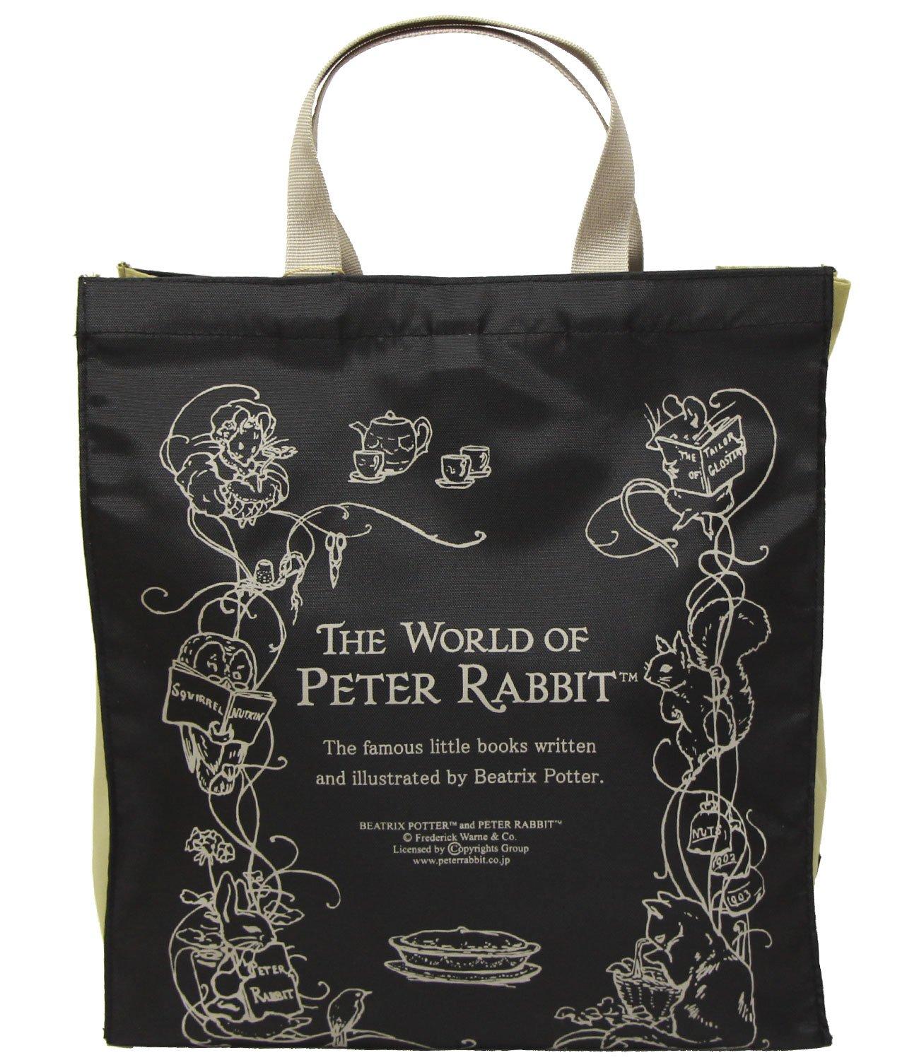 

Yubisha Peter Rabbit Square Tote Bag, Black, 34cm H x 32cm W x 14cm D, Two-tone Color