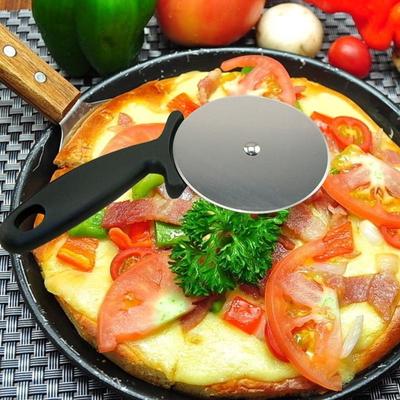 Neue 1 Stücke Edelstahl Pizzaschneider Rund Runde Kuchen Brot Schneider Schneidrad Pizza Werkzeuge