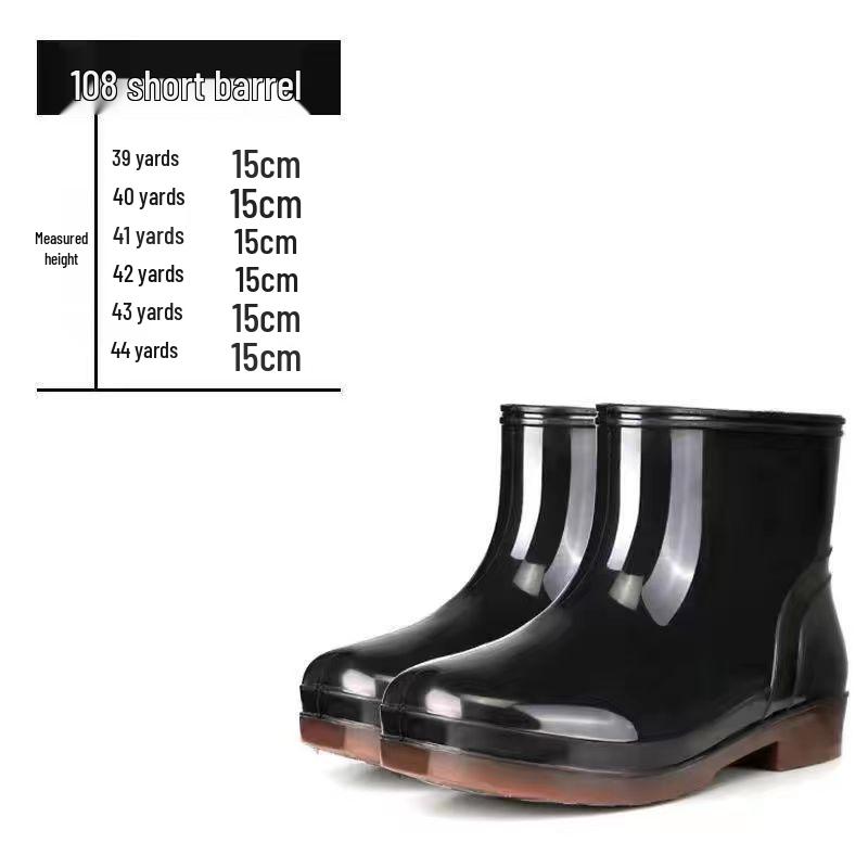 Men's High-Top Waterproof Non-Slip Work Boots with Rubber Sole
