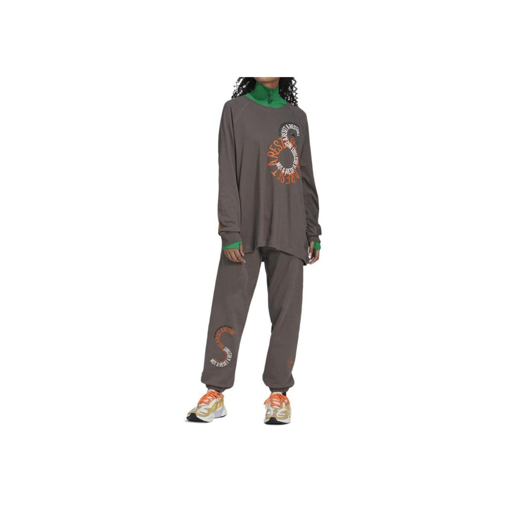 adidas Od Stelly McCartney Stella McCartney Elastické tepláky s potiskem Unisex Spodní díl Hnědá IB5909