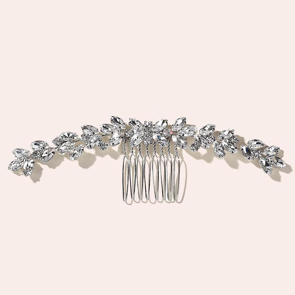 European Classical Rhinestone Hair Comb for Bridal Styling