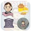 European And American Cartoon Kingsberg Dissent Judge Ruth Bader Ginsburg Brooch Pin