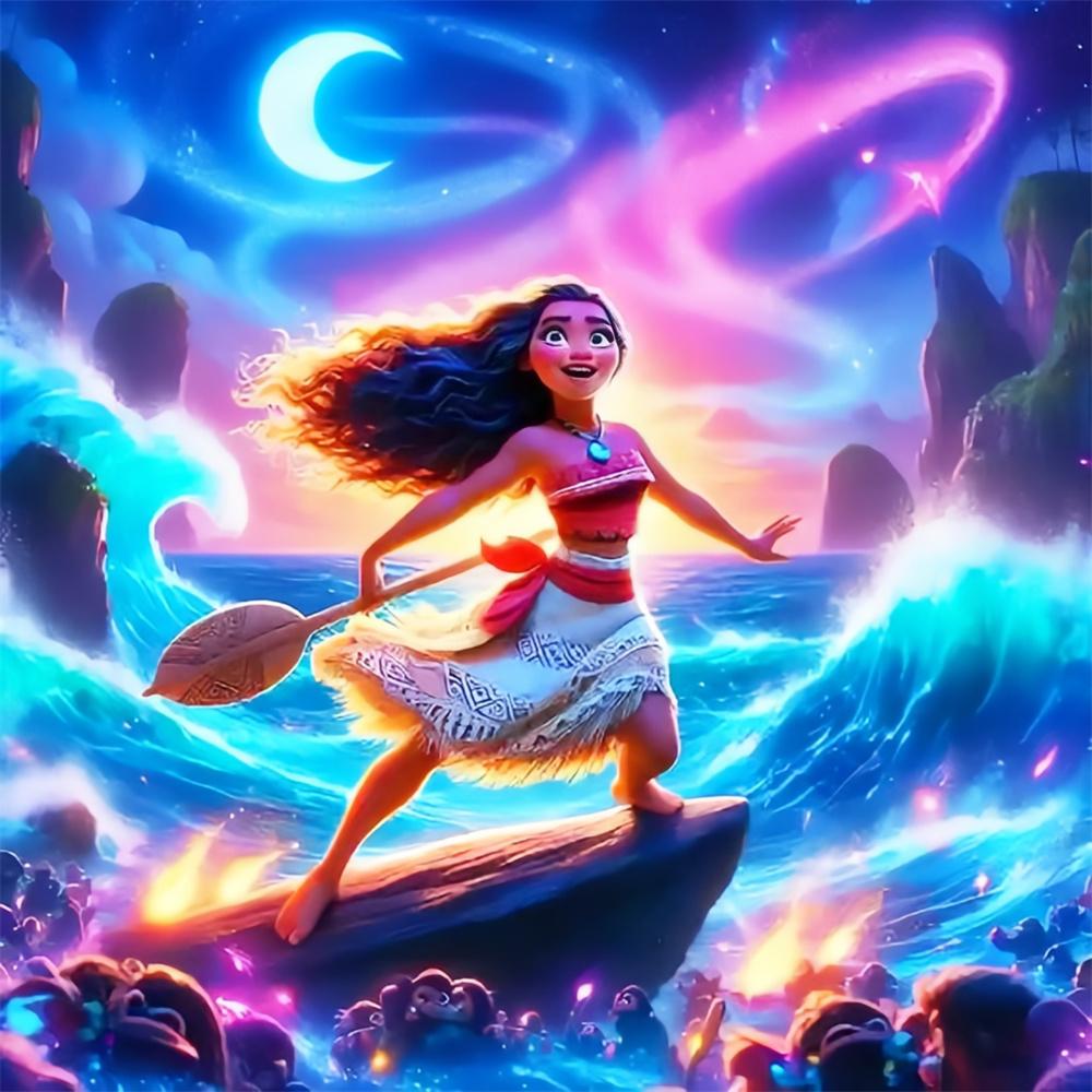 Disney Princess Starry Sky Collection 5D Diamond Painting Full of Diamonds DIY Handmade Diamond Painting Fantasy Cartoon Decoration Painting Kit