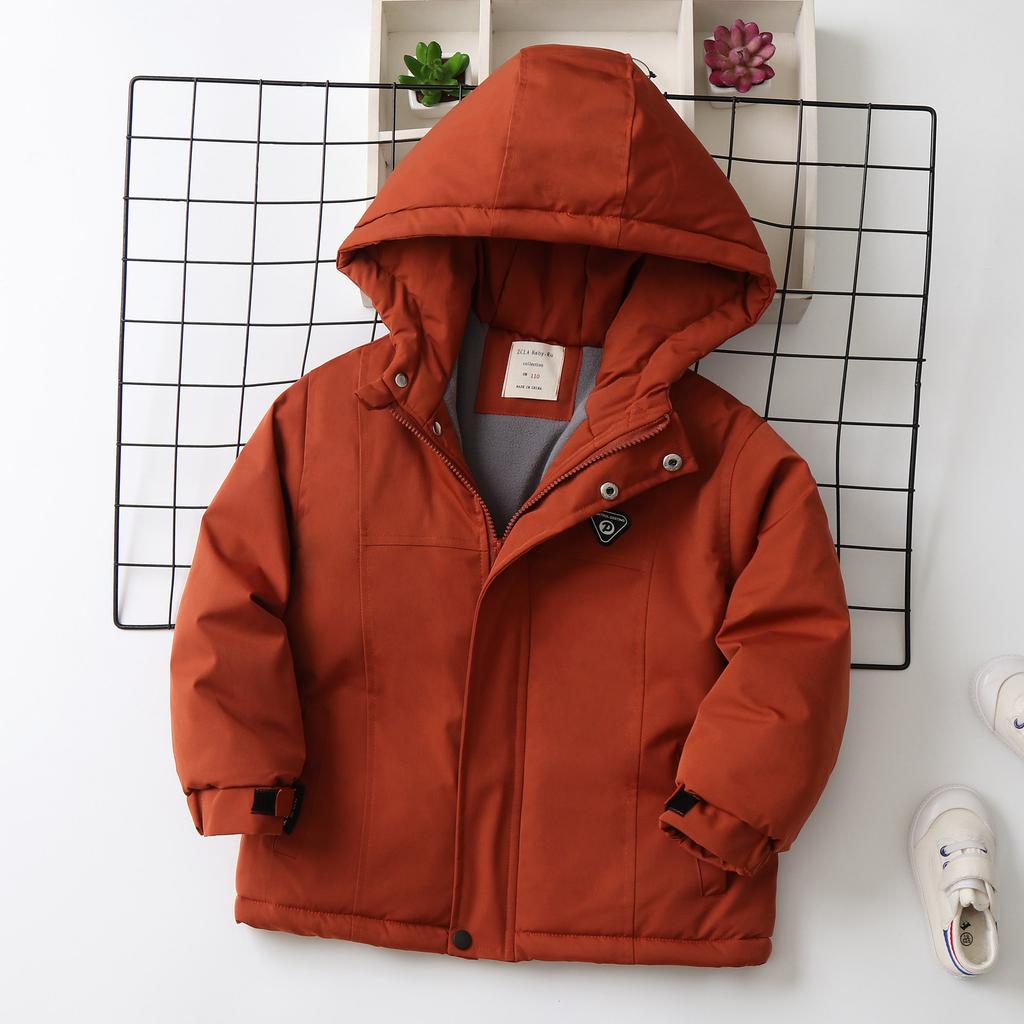 Boys new cold and windproof lightweight thickened fluffy warm loose high-quality fabric casual sports cotton clothing