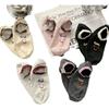 Chaussettes de Printemps et d'Été pour Femmes avec Lettres Brodées, Visages Souriants, Talons Invisibles et Ne Tombant Pas