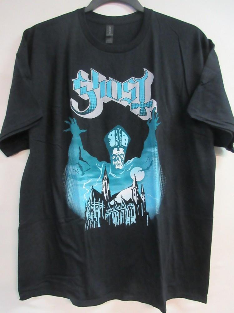 ОФИЦИАЛЬНЫЙ МЕРЧ GHOST КОНЦЕРТНЫЙ МУЗЫКАЛЬНЫЙ ХЛОПКОВАЯ ФУТБОЛКА UNISEX 2XL / XXL M