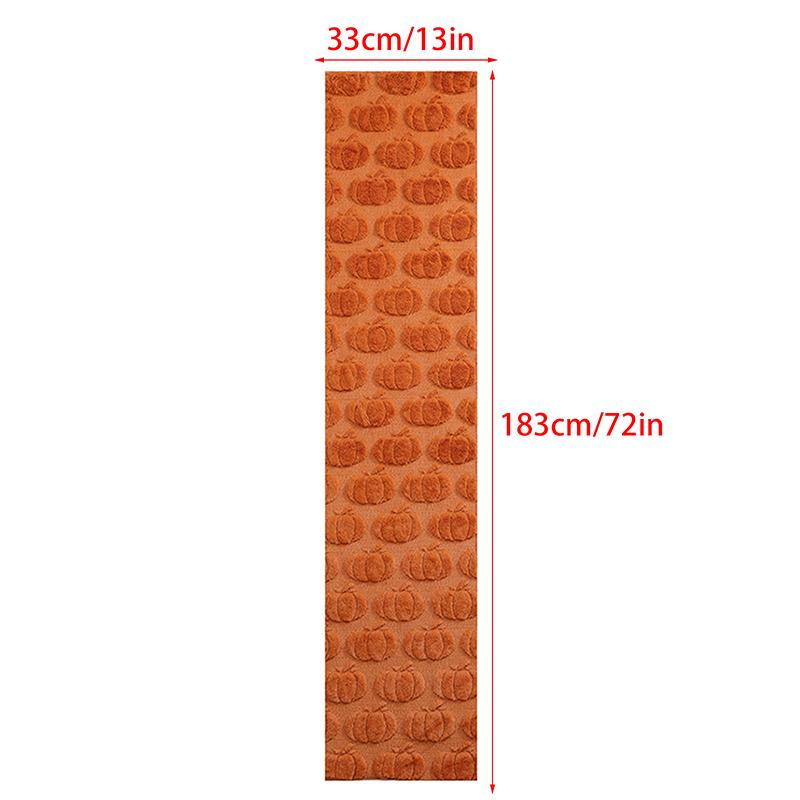 

Luxury-Style Pumpkin Embroidered Black Eye-Ghost Embroidered Three-Dimensional Table Flag Table Decoration For Parties 33*183cm оранжевый