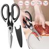 Stainless Steel Kitchen Scissors Multifunctional Household Chicken Bone Scissors With Lid Can Be Opened To Clip Walnuts Scissors