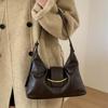 Vintage Underarm Bag for Women Minimalist Shoulder Crossbody Purse Fashion Handbag Sle Wrinkles High-End Feeling Shoulder Bag
