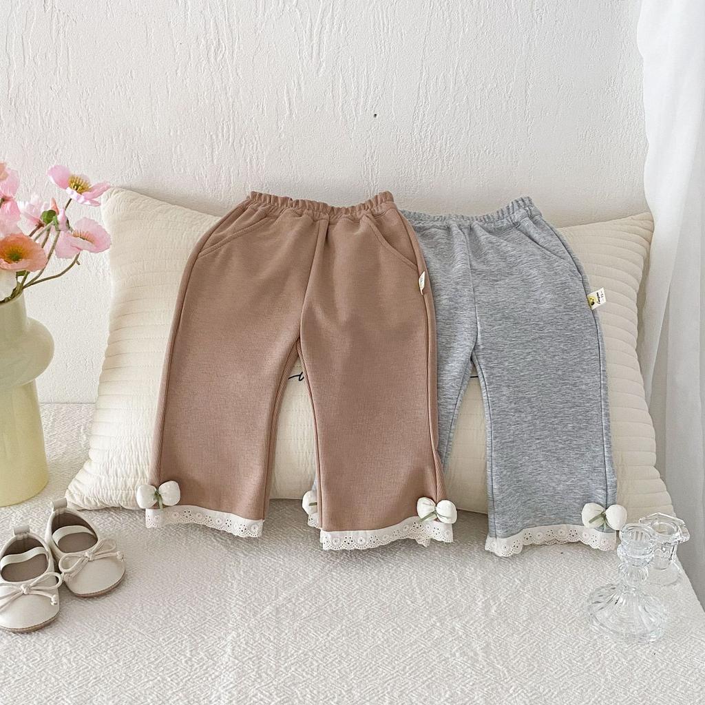 Infant Lace Pants 2025 Korean Version of the New Baby Girl Foreign Casual Pants Fashion Versatile Bell Pants Trousers