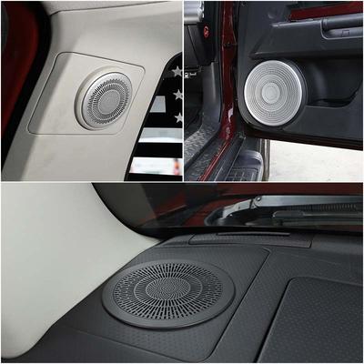 Alto-falante de porta de áudio de carro de aço inoxidável, acabamento de capa de alto-falante para Toyota FJ Cruiser 2007 - Interior do automóvel