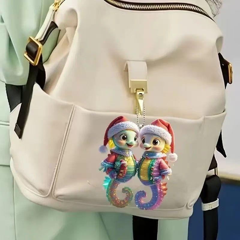 Acrylic Flat Animal World Christmas Holiday Party Ornaments Christmas Tree Decorative Pendants