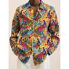 Cool Peacock Feather 3D Printed Shirts For Man Women Designer Clothes Colours Casual Hawaiian Long Sleeve Mens Shirts Hombre