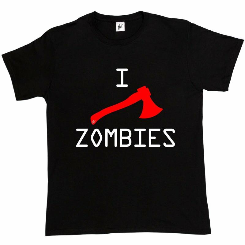 

I Axe Zombies Living Dead Plague Of Undead Walking Mens T Shirt S