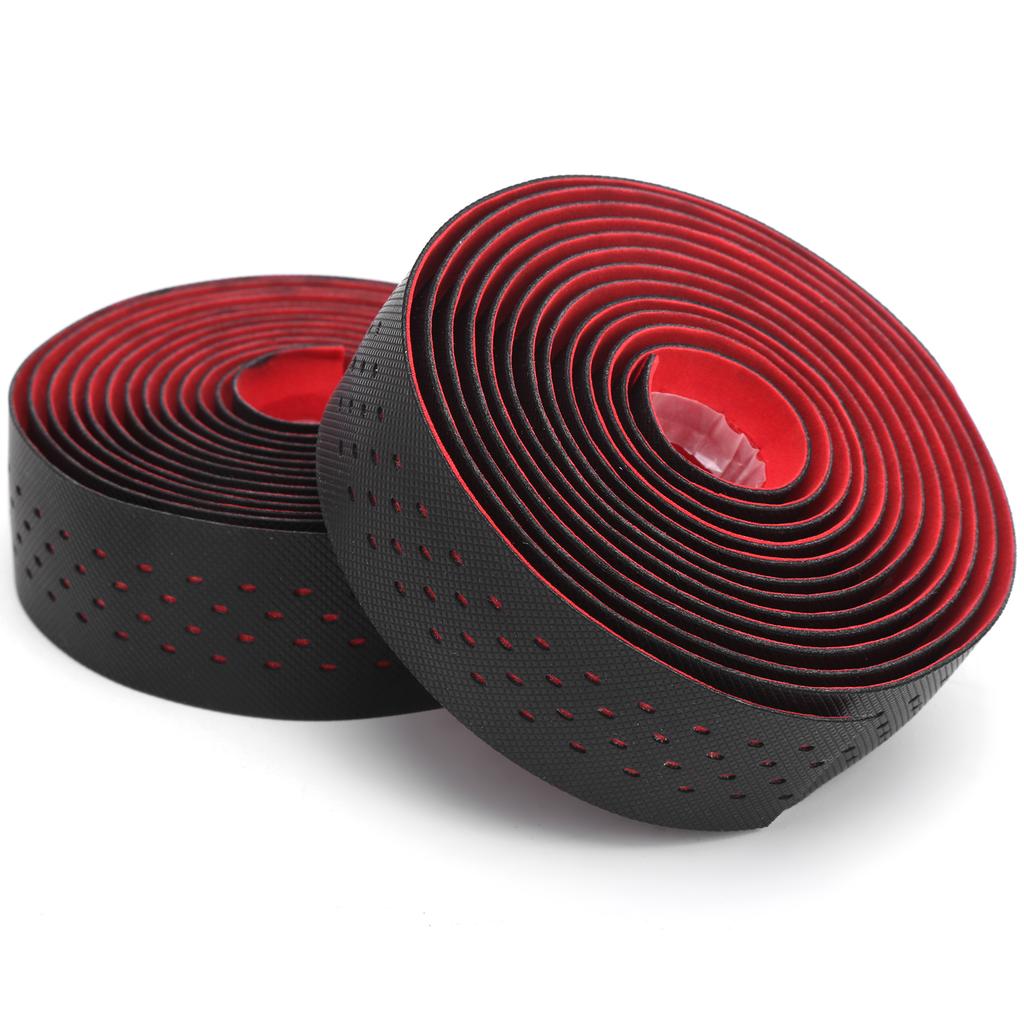 Punching Style 1Pair Road Bike Handlebar Tapes NonSlip Bicycle Handle Bar Wrap Belt(Black Blue )
