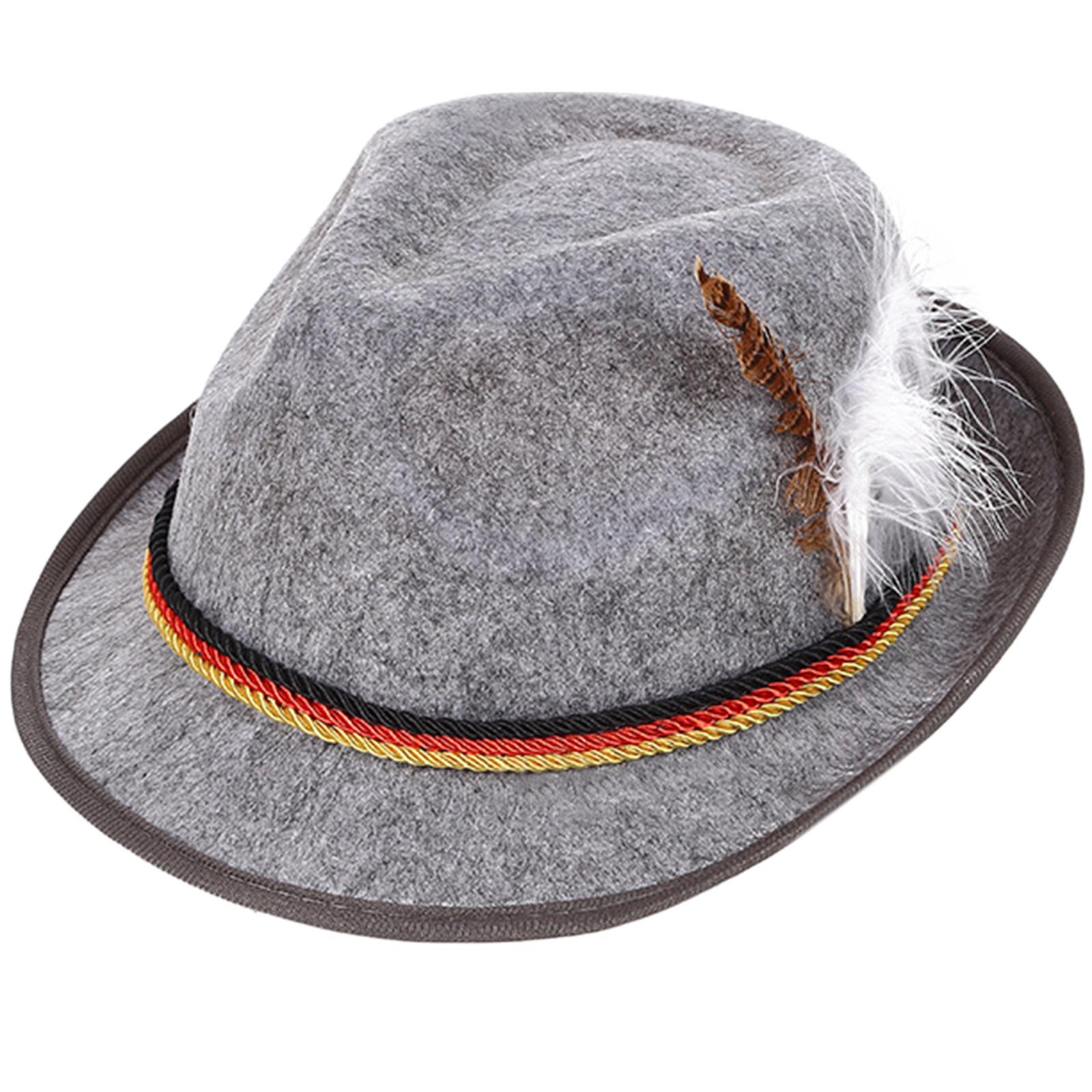 

Beer Theme Trilby Gentlemen Homburg Gifts Photo Props Beer Gentlemen Trilby Oktoberfest Hat Accessories 1 светло-серый