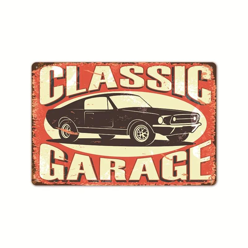 Garage Car Signs Vintage Metal Tin Sign Decor Repairing Car Tools Decorative Wall Plate Iron Crafts Tinplate Poster Rust Plaq