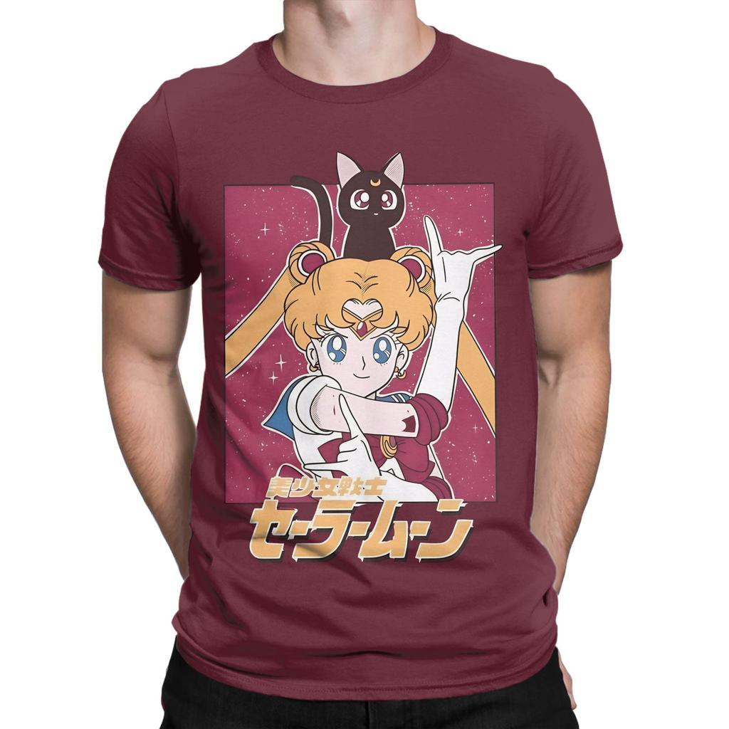 Usagi Tsukino red poster Funny Graphic 100 Cotton TShirt Tsukino Usagi Tees Tops For Unisex
