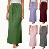 Women's Summer Maxi Skirt Drawstring Low Waist A Line Casual Skirts High Elastic Waisted Bodycon Long Maxi Skirts