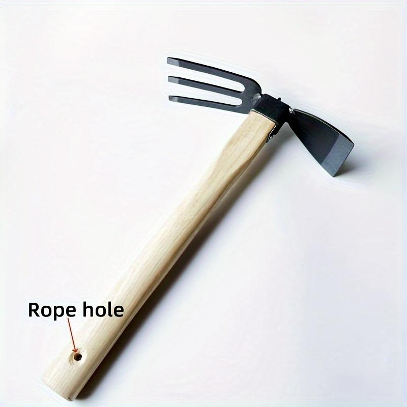 Heavy-Duty Two-in-One Garden Hoe and Cultivation, Soil Loosening Tool for Home Gardeners,Professional Farmers,Garden Hoe Tool,Ergonomic Wooden Handle