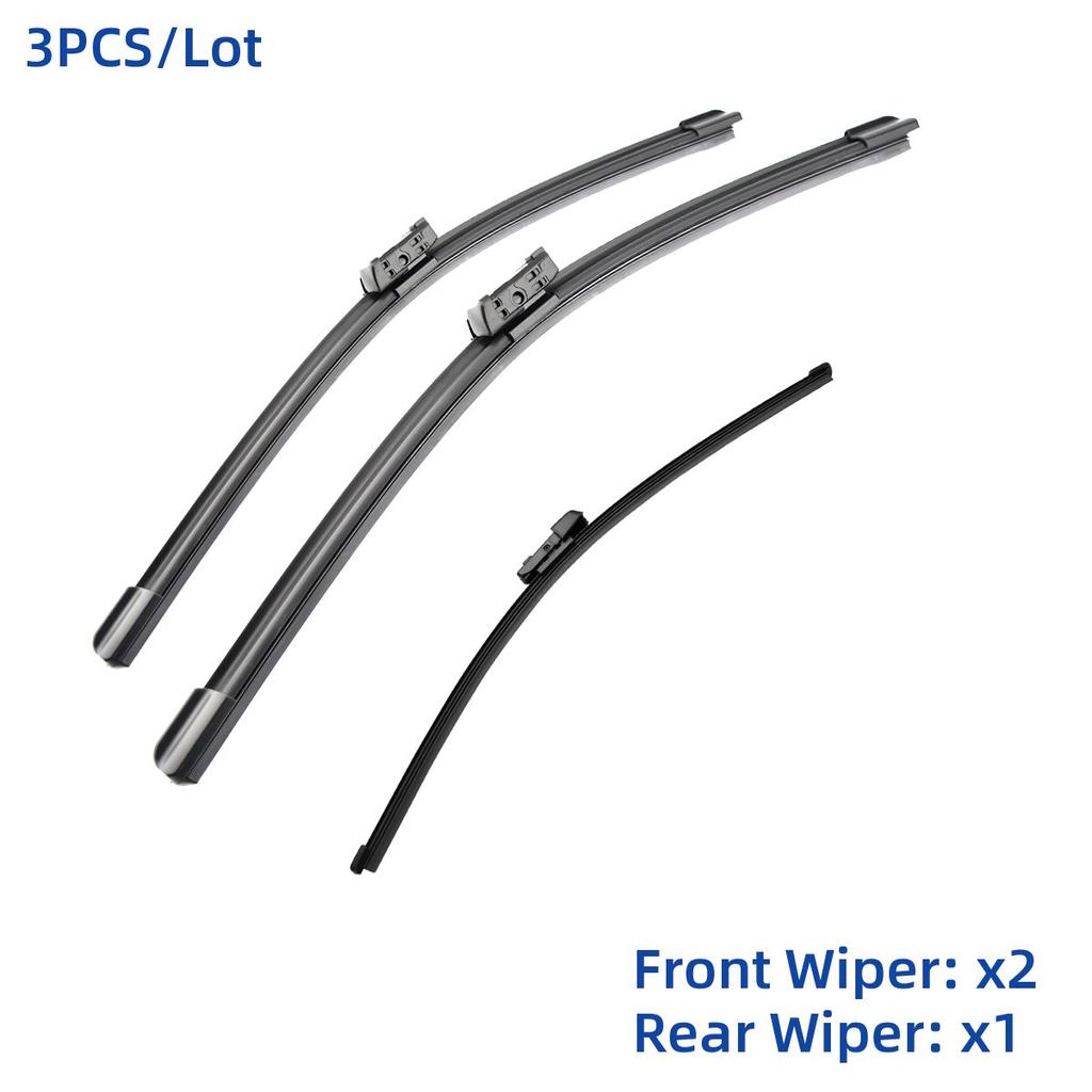 3PCS für SKODA Rapid 2012-2020 24"+16"+16" vorne hinten Wischerblätter Windschutzscheibe Windschutz Fensterschneider Zubehör 2014 2015 2016 2017 2018 2019 2020