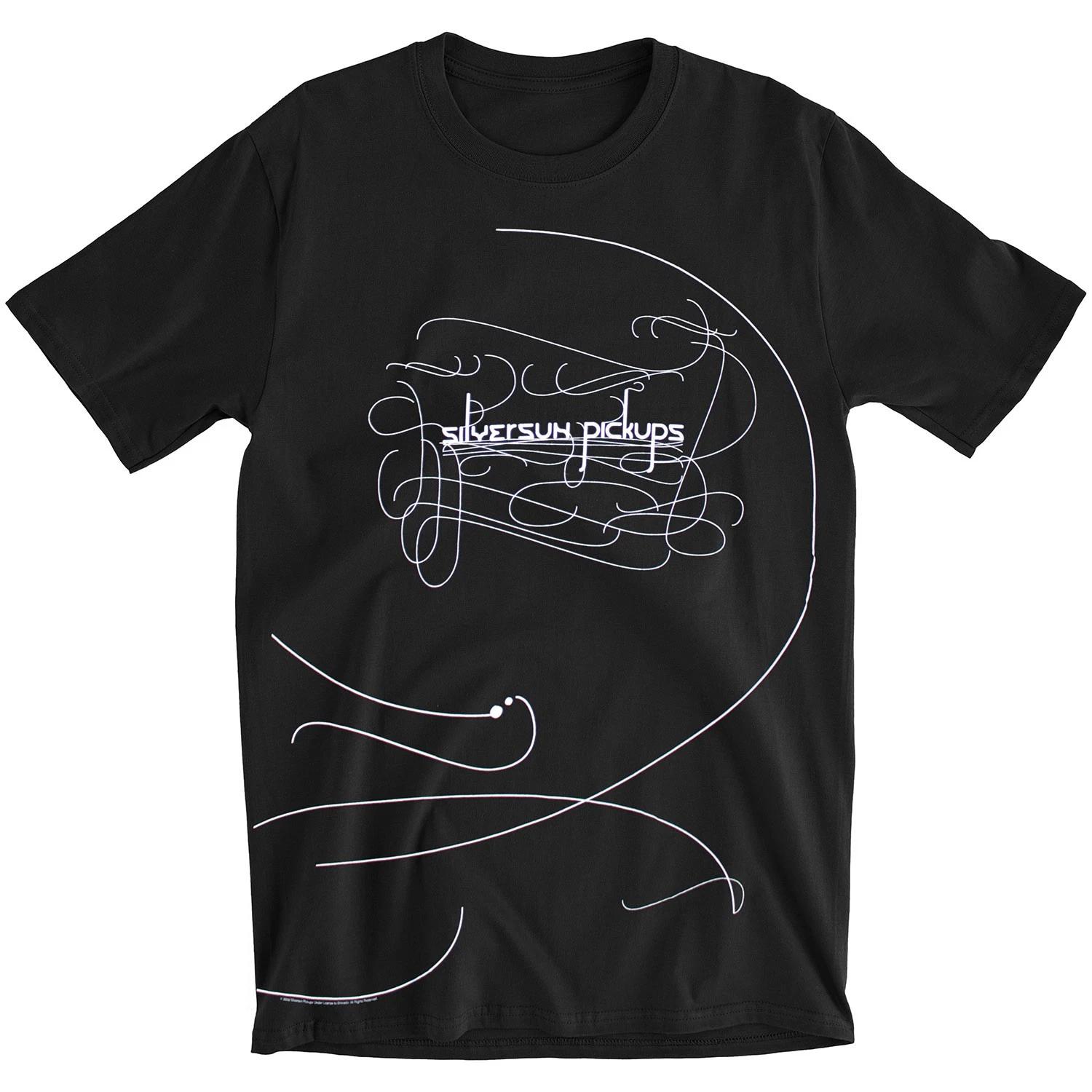 Men s Silversun Pickups Lines 2009 Tour Slim Fit T-shirt Small Black XXXXL