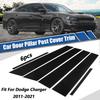 Door Pillar Posts Trim for Dodge Charger 2011- Gloss Black PC Stickers 6 Pcs