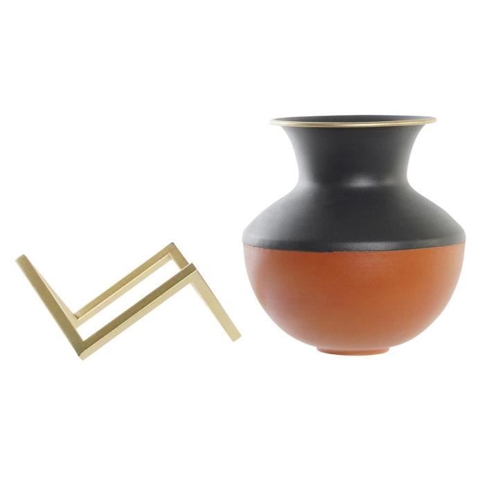 Vase décoratif - Multicouleur - Métal - 21 cm - Design moderne