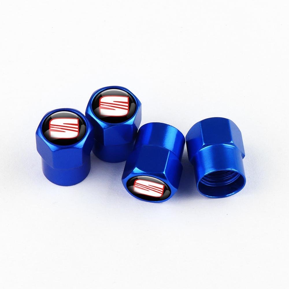 Ussh2 4Pcs Car Wheel Tire Valve Caps Tyre Stem Cover Bolt-In Accessories For Seat Cupra FR Ateca Ibiza Cordoba Leon Exeo Altea Arona
