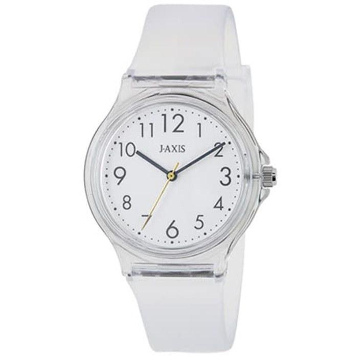 J-AXIS Pastel Color Watch Simple Easy-to-Read Plastic Case Round Lightweight Matching Pair Children Student TCG73 Unisex Clear One Size