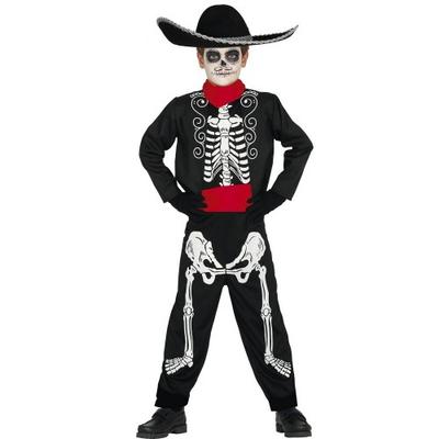 Fiestas Guirca Jungen Mariachi Skelett Kostümset
