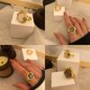 Elegant Style French 925 Silver Open Adjustable Ring With Unique Design Geometric