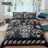 Home Living Luxury 3D Bohemian Elephant Set Duvet Cover Pillowcase Kids Bedding Set Queen and King EU/US/AU/UK Size