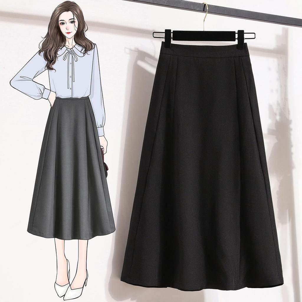 Women Summer Plus Size High Waist Skirts Vintage Elastic Pleated Elegant Long Skirts 5XL