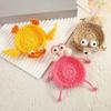 Non-Slip Crochet Animal Coaster Finished Cute Knitted Cup Mat Handwoven Coaster  Coffee Cup
