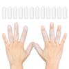 12-Piece Set of Silicone Finger Cots, Unisex, Transparent, for Protecting Finger Joints and Relieving Friction and Pain.